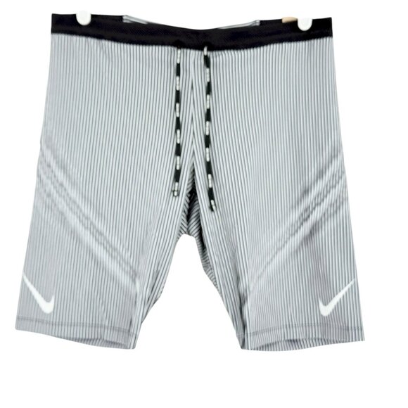 Nike Men's Dri-Fit ADV Running Shorts Size XL Black/White/Grey Tight Fit NWT - Picture 1 of 13